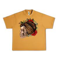 Peanut Butter leopard bandana and roses skull Urban Heavy Tee - Jasminsmagicworld