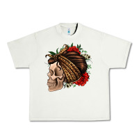 Pistachio leopard bandana and roses skull Urban Heavy Tee - Jasminsmagicworld