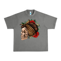 Tornado leopard bandana and roses skull Urban Heavy Tee - Jasminsmagicworld
