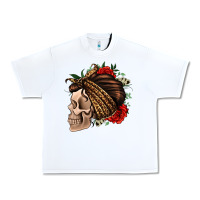 White leopard bandana and roses skull Urban Heavy Tee - Jasminsmagicworld