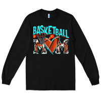 Black Basketball Mom Long Sleeve Tee - NancyCooperArtShop