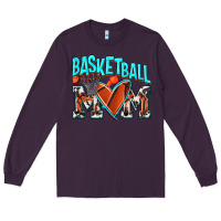Plum Basketball Mom Long Sleeve Tee - NancyCooperArtShop
