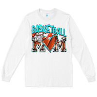 White Basketball Mom Long Sleeve Tee - NancyCooperArtShop