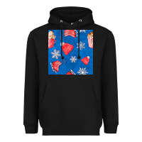 Black winter  snowflakes hot cocoa ice skating shoes Heavyweight Hoodie - FaDigitalArtStudio