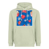 Matcha winter  snowflakes hot cocoa ice skating shoes Heavyweight Hoodie - FaDigitalArtStudio