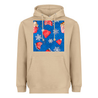 Mushroom winter  snowflakes hot cocoa ice skating shoes Heavyweight Hoodie - FaDigitalArtStudio