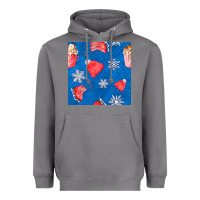 Storm winter  snowflakes hot cocoa ice skating shoes Heavyweight Hoodie - FaDigitalArtStudio