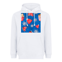White winter  snowflakes hot cocoa ice skating shoes Heavyweight Hoodie - FaDigitalArtStudio
