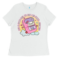 White its a good day to run my small business Ladies Tee - MaliasSmallBusiness