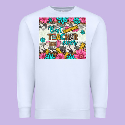 Best Teacher Ever Tumbler Premium Sweatshirt Designed By Bundleandbundleshop