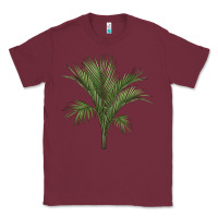 Burgundy Botanical Majesty Palm Illustrations Classic Tee - LillyAllenDesigns