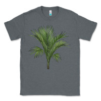 Charcoal Heather Botanical Majesty Palm Illustrations Classic Tee - LillyAllenDesigns