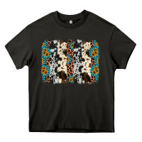 Asphalt cowhide leopard gemstone brushstroke Heavy Core Tee - AdoDesignShop