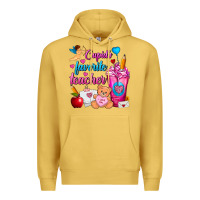 Antique Gold Cupid's Favorite Teacher Valentine's Day Frappe Premium Hoodie - FaDigitalArtStudio