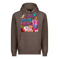 Coffee Cupid's Favorite Teacher Valentine's Day Frappe Premium Hoodie - FaDigitalArtStudio