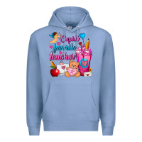 Colony Blue Cupid's Favorite Teacher Valentine's Day Frappe Premium Hoodie - FaDigitalArtStudio