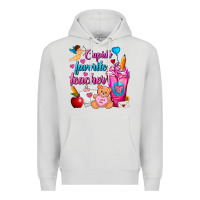 Dove Grey Cupid's Favorite Teacher Valentine's Day Frappe Premium Hoodie - FaDigitalArtStudio