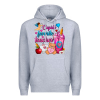 Heather Grey Cupid's Favorite Teacher Valentine's Day Frappe Premium Hoodie - FaDigitalArtStudio