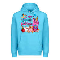 Ocean Blue Cupid's Favorite Teacher Valentine's Day Frappe Premium Hoodie - FaDigitalArtStudio