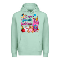 Seafoam Cupid's Favorite Teacher Valentine's Day Frappe Premium Hoodie - FaDigitalArtStudio