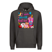 Smoke Cupid's Favorite Teacher Valentine's Day Frappe Premium Hoodie - FaDigitalArtStudio