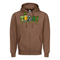 Chestnut Today we are all Irish Zipper Hoodie - OliviaCreatesArt