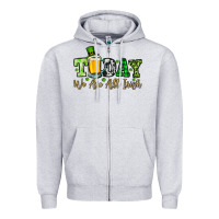 Heather Grey Today we are all Irish Zipper Hoodie - OliviaCreatesArt