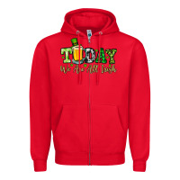 Red Today we are all Irish Zipper Hoodie - OliviaCreatesArt