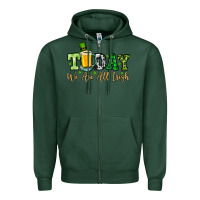 Sports Green Today we are all Irish Zipper Hoodie - OliviaCreatesArt