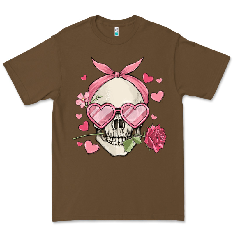 Valentine's Day Skull Premium Tee by MaliasSmallBusiness | Teevron