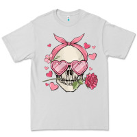 Dove Grey valentine's day skull Premium Tee - MaliasSmallBusiness