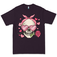 Plum valentine's day skull Premium Tee - MaliasSmallBusiness