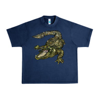 Navy alligator Urban Heavy Tee - BarkalooDesign