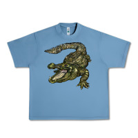 Pebble Blue alligator Urban Heavy Tee - BarkalooDesign