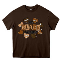 Chocolate Brown i am black history Heavy Core Tee - MaliasSmallBusiness