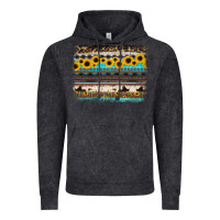 Vintage Black sunflower aztec serape cowhide background Vintage Hoodie - RanaPortraitStore