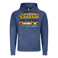 Vintage Denim sunflower aztec serape cowhide background Vintage Hoodie - RanaPortraitStore