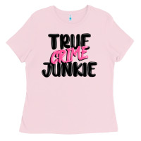 Bubblegum Pink true crime junkie Ladies Tee - MaliasSmallBusiness