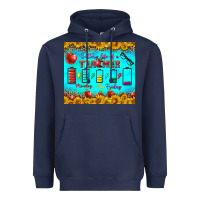 Navy Battery Life Of A Teacher Tumbler Heavyweight Hoodie - BundleAndBundleShop