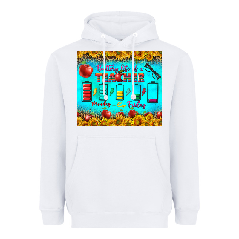 Battery Life Of A Teacher Tumbler Heavyweight Hoodie by BundleAndBundleShop | Teevron