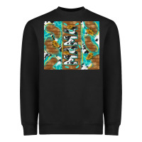Black cowhide mama with rustic teal wood Heavyweight Sweatshirt - TumblerDesignByShophia