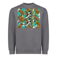 Storm cowhide mama with rustic teal wood Heavyweight Sweatshirt - TumblerDesignByShophia