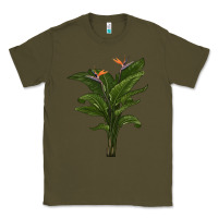 Army Green the bird of paradise Classic Tee - LillyAllenDesigns