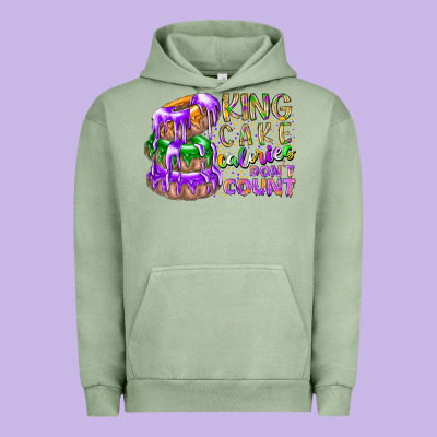 King Cake Calories Dont Count Urban Hoodie Designed By Racoondesign