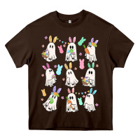 Chocolate Brown bunny ghost Heavy Core Tee - MaliasSmallBusiness