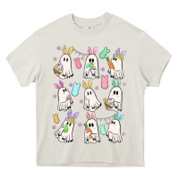 Cream bunny ghost Heavy Core Tee - MaliasSmallBusiness