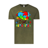 Vintage Olive different is beautiful Vintage Tee - Artiststas