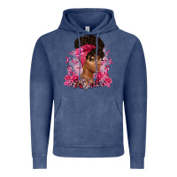 Vintage Denim breast cancer afro woman Vintage Hoodie - Artiststas