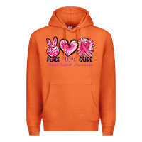 Carrot Peace love cure Breast Cancer Awareness Premium Hoodie - FaDigitalArtStudio