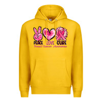 Lemon Peace love cure Breast Cancer Awareness Premium Hoodie - FaDigitalArtStudio